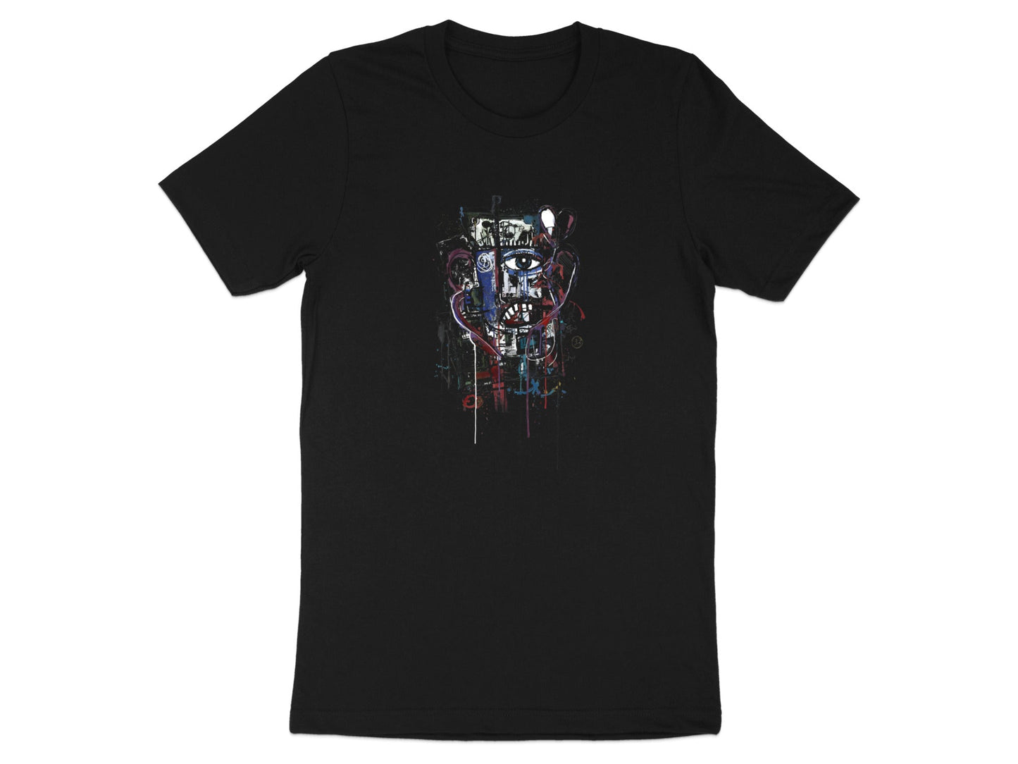 Abstract Graffiti Face Graphic Tee