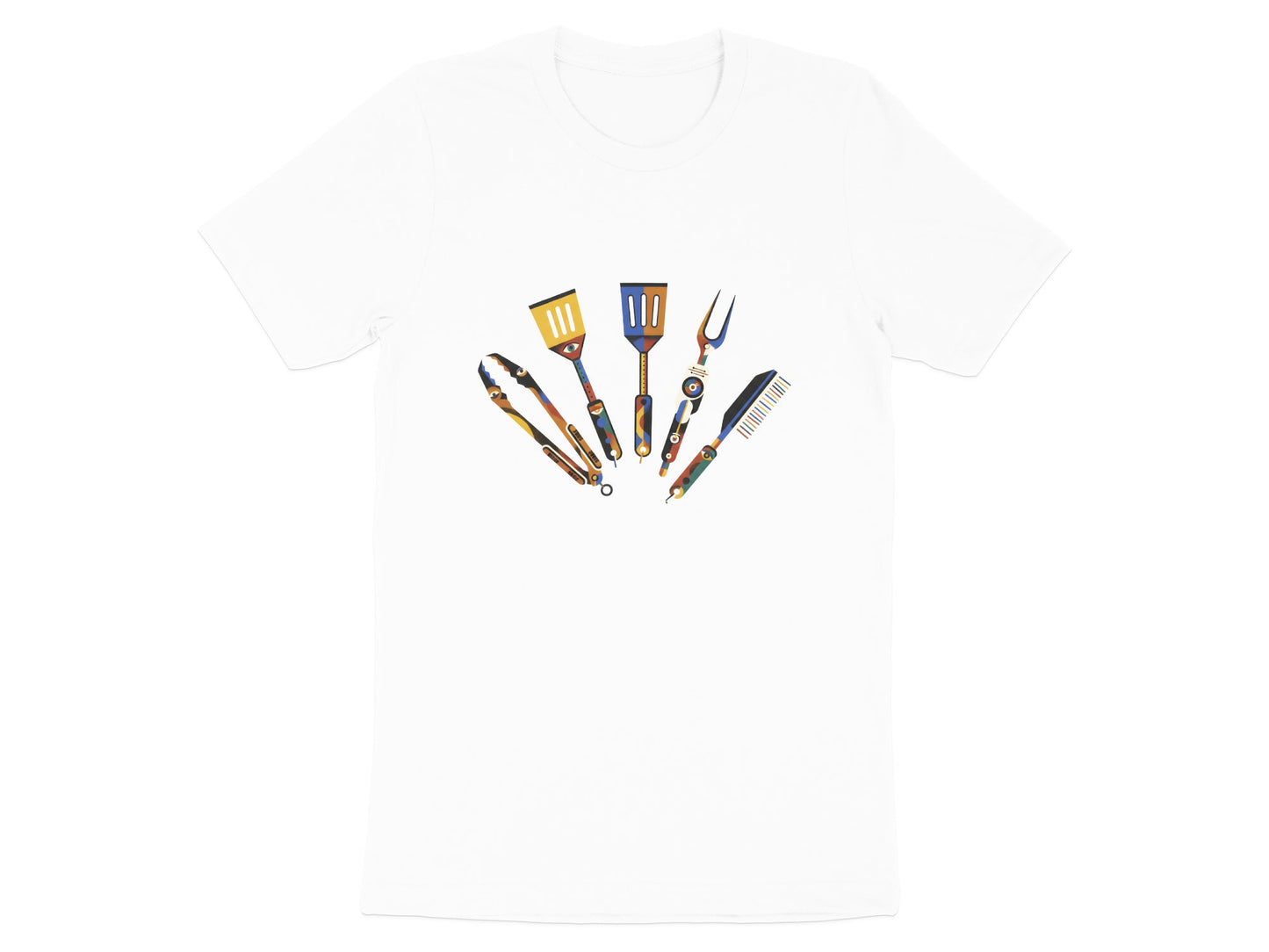 Colourful Pop-Art BBQ Utensils T-Shirt