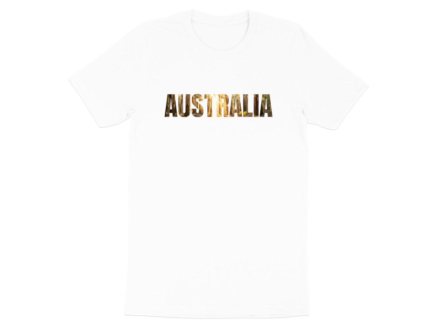 Australia Forest Landscape Text Men's Cotton Tee