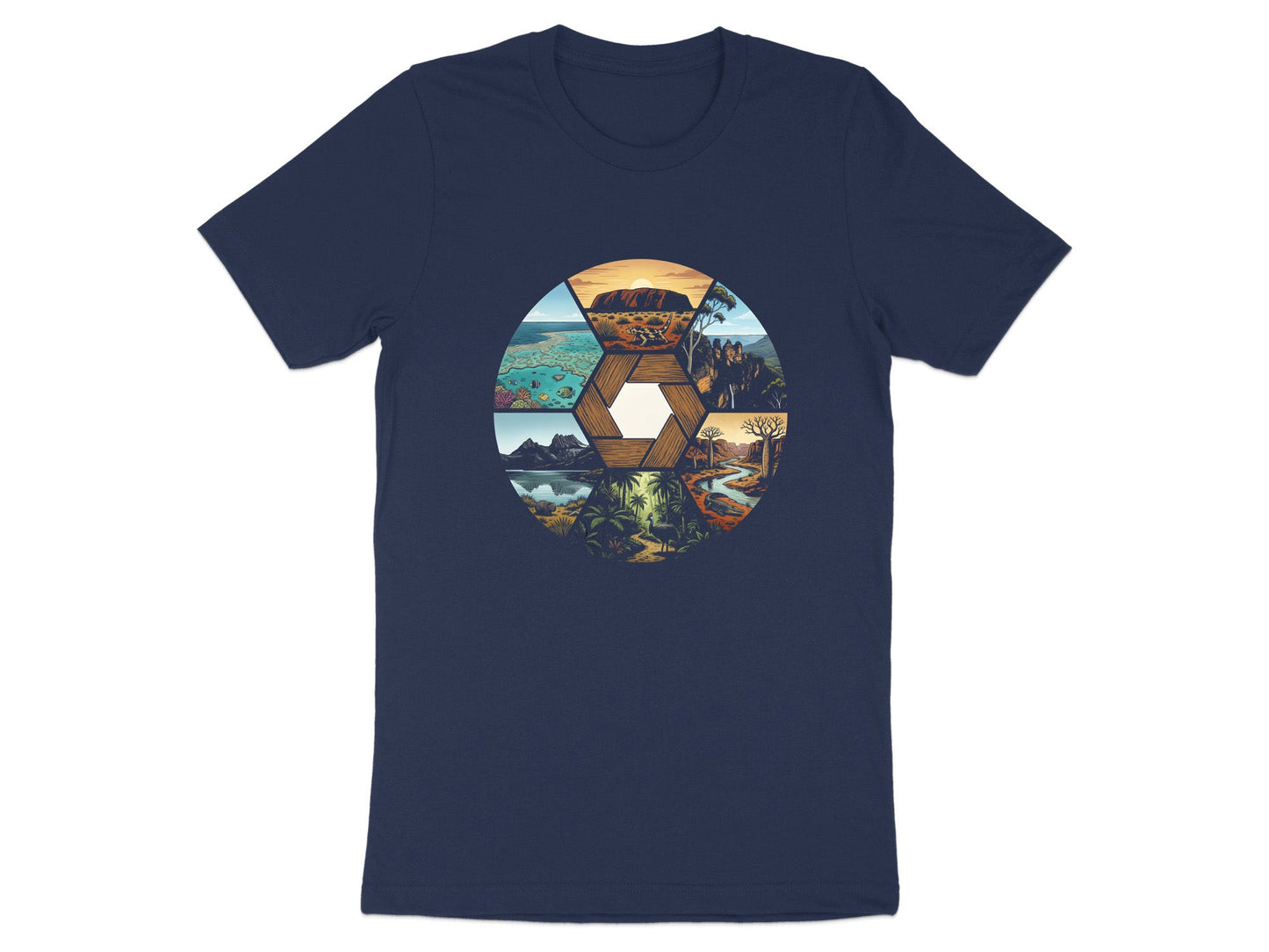 Great Barrier Reef to Uluru Australian Icons Aperture T-Shirt
