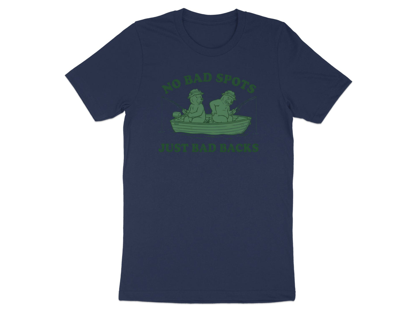 No Bad Spots Just Bad Backs Fishing Bears T-Shirt