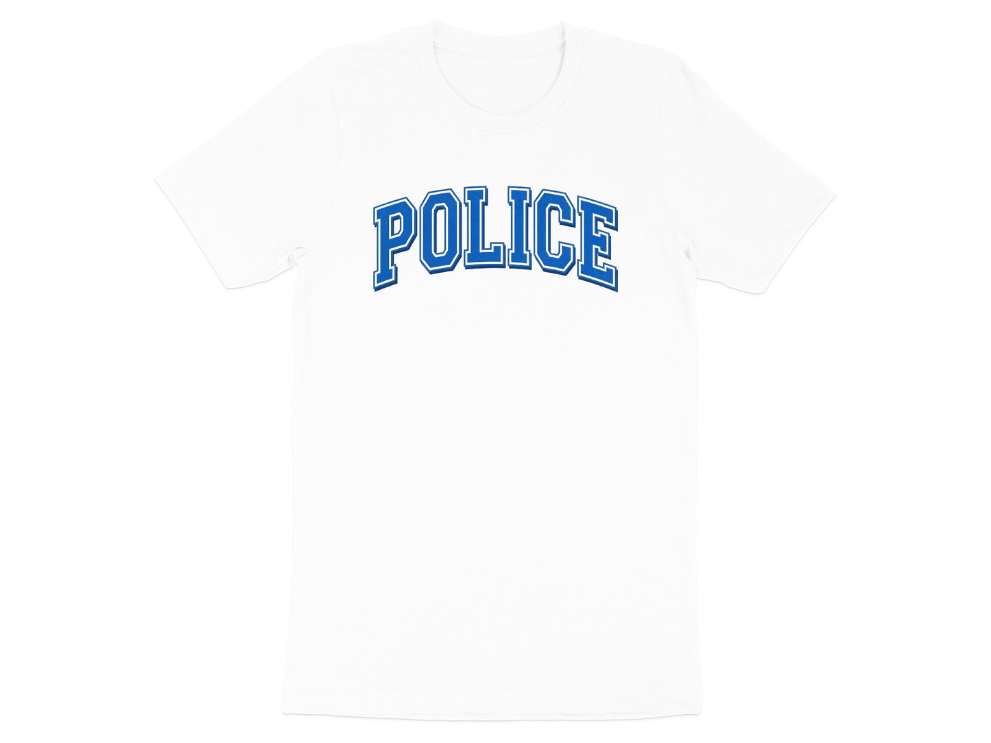 Classic Blue Police Varsity T-Shirt - Police Dept Tee