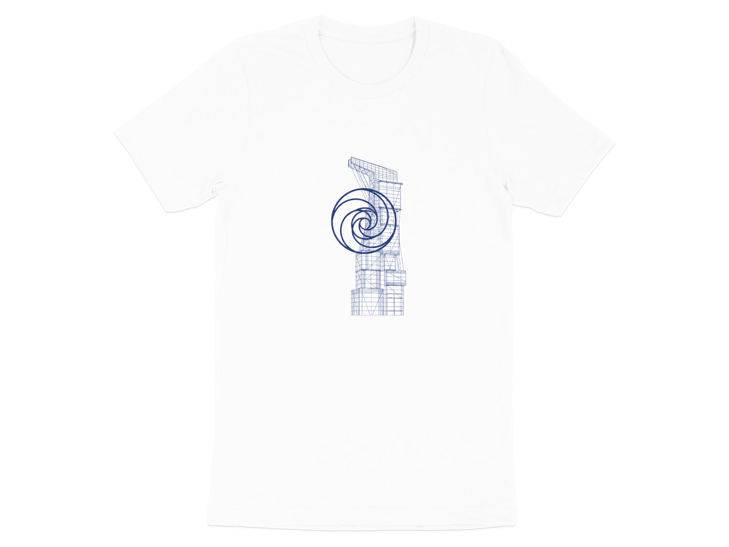 Modern Skyscraper Wireframe T-Shirt - Civil Engineering Graphic Tee