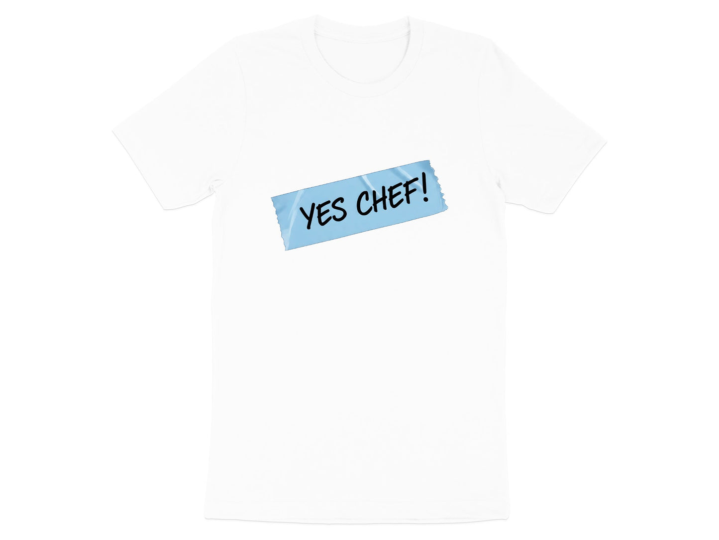 Yes Chef! Blue Painters Tape T-Shirt - Professional Kitchen Tee