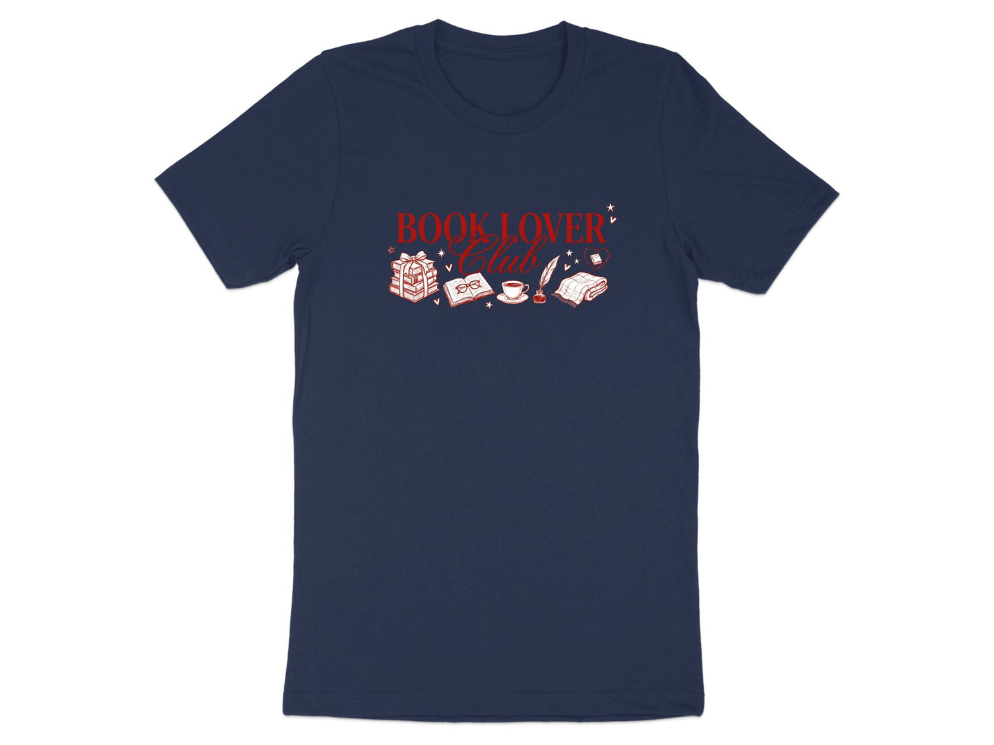 Book Lover Club Red Aesthetic Graphic Tee