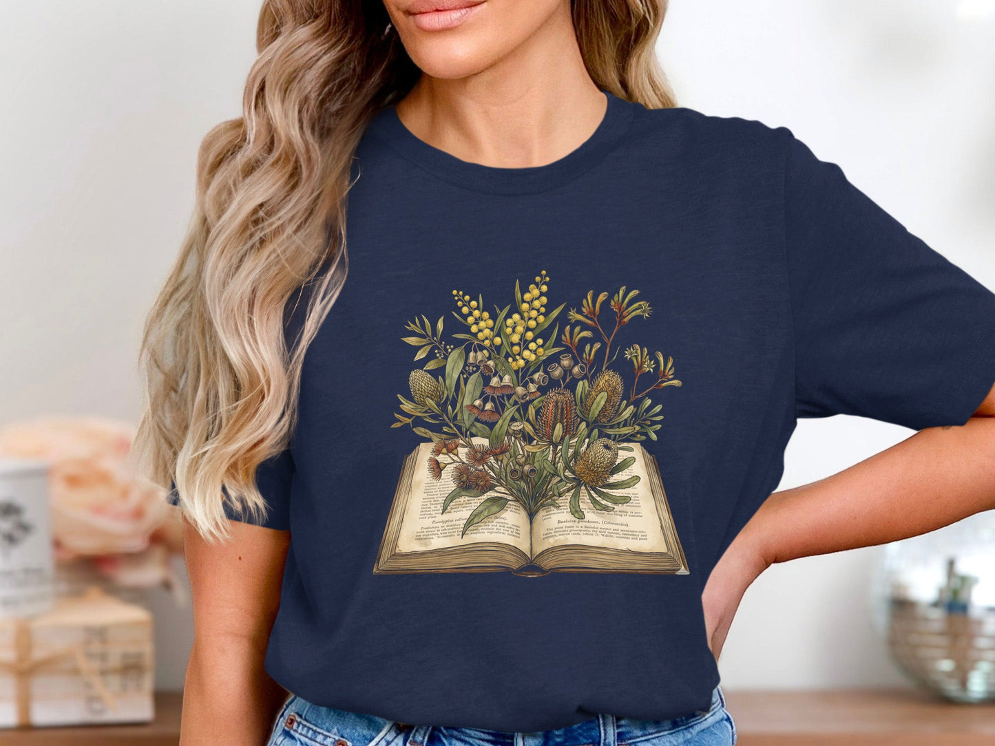 Australian Wildflowers Growing from Book T-Shirt