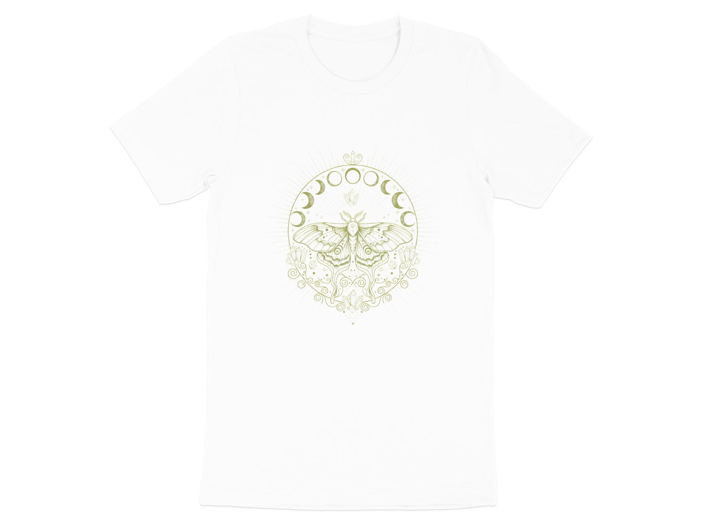 Celestial Moth & Moon Phases Occult T-Shirt