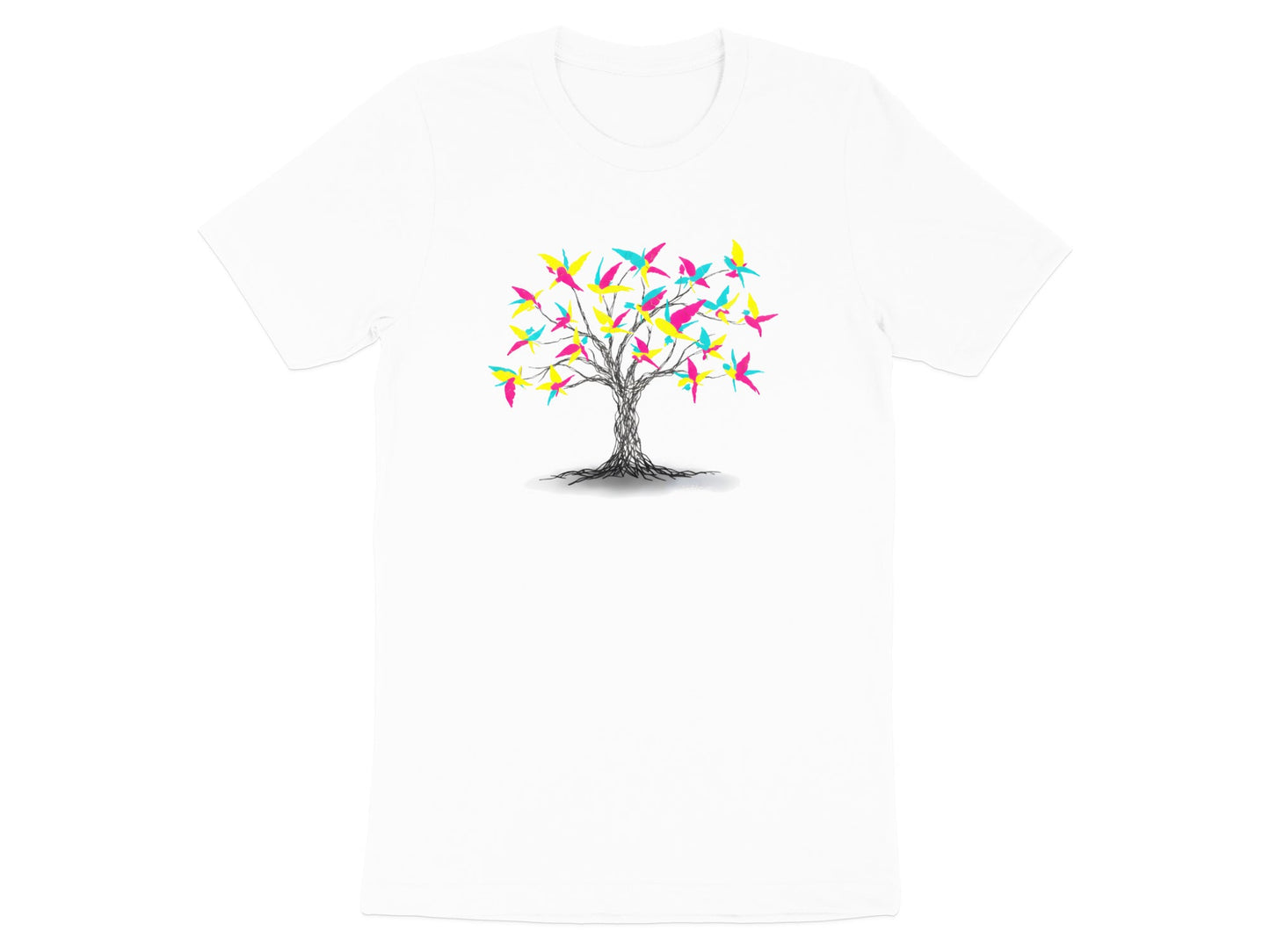 Colorful Birds of Paradise Tree Graphic Tee