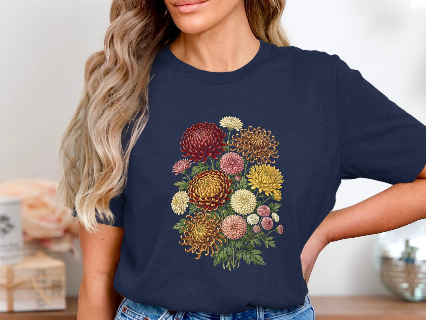 Imperial Chrysanthemum Bouquet Graphic T-Shirt
