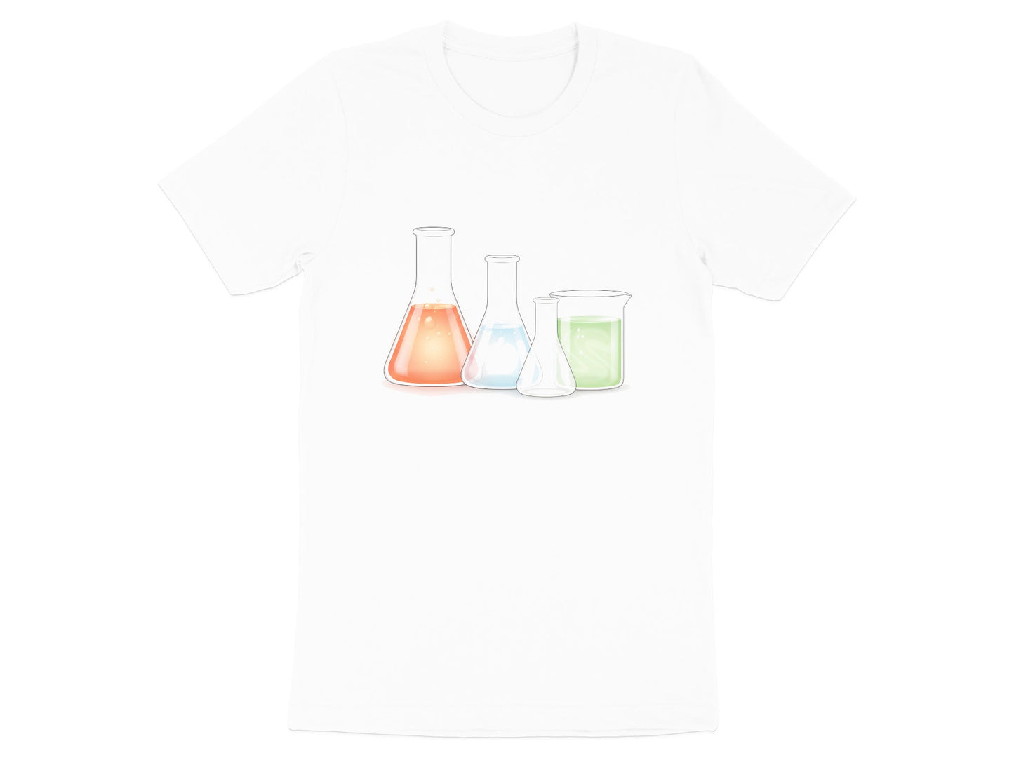 Colorful Lab Glassware T-Shirt - Chemistry & Science Tee