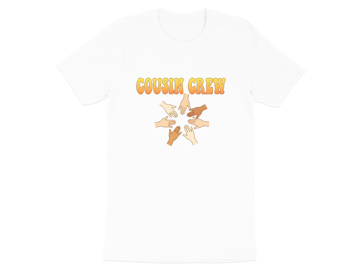 Cousin Crew Retro Sunset Diverse Hands Tee