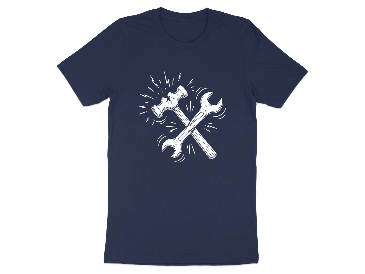 Broken Hammer and Wrench Crossed Graphic T-Shirt
