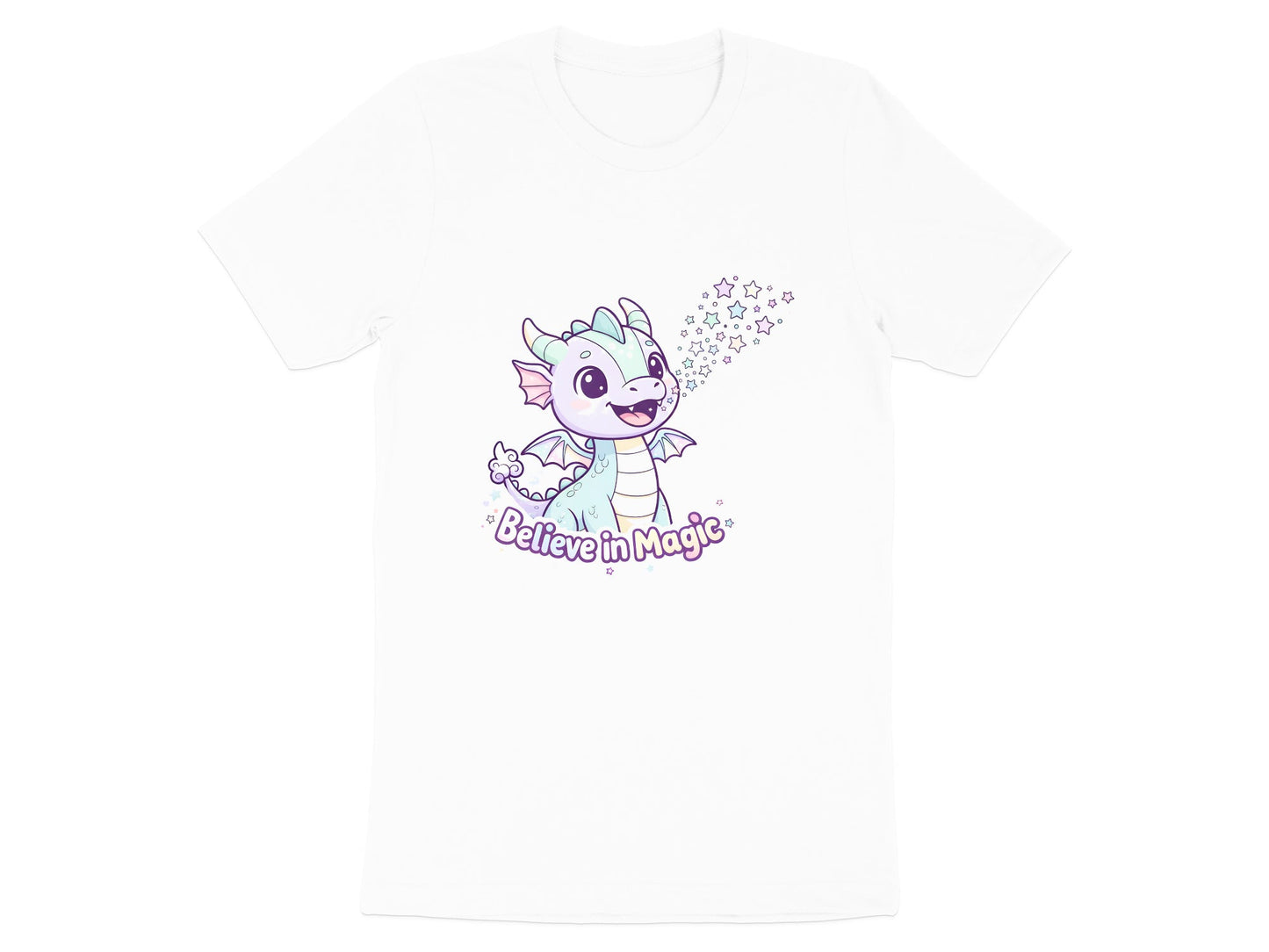 Believe in Magic Dragon T-Shirt - Sparkle & Stars Kids Tee
