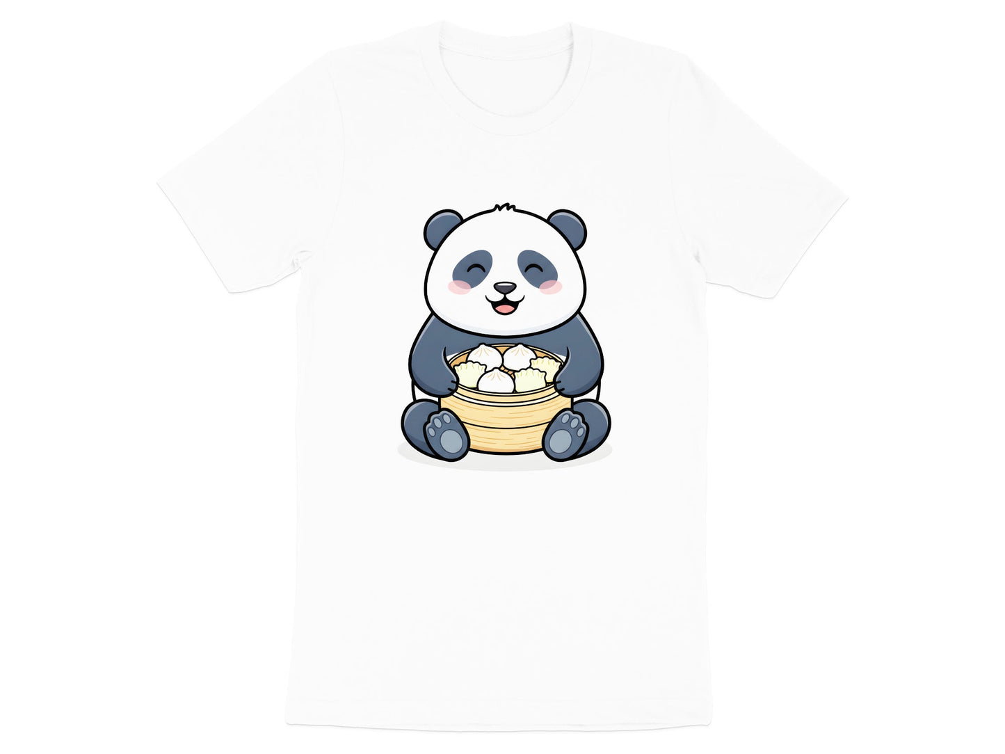 Cute Panda Dumplings T-Shirt - Kawaii Dim Sum Foodie Tee