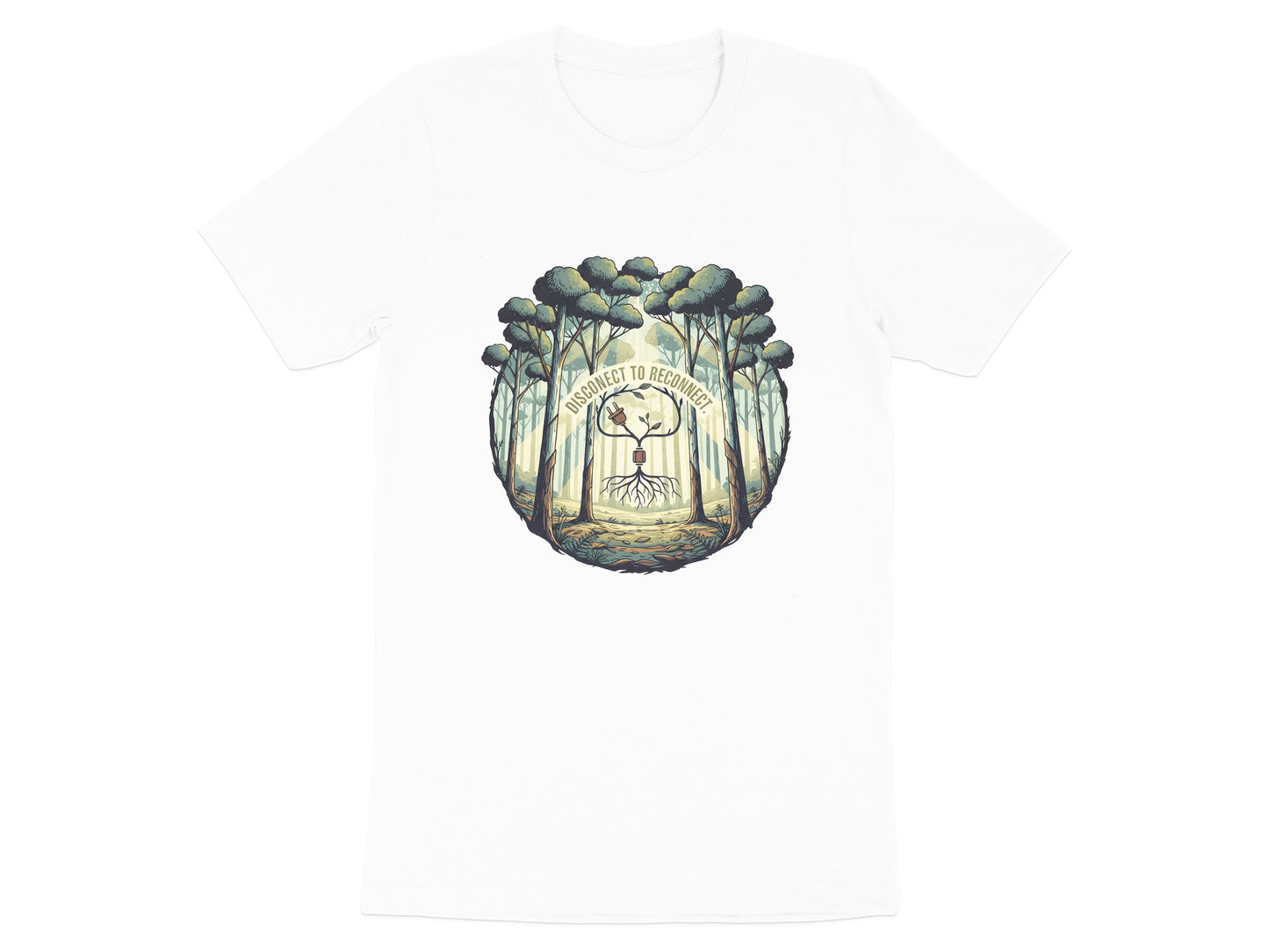 Disconnect to Reconnect Forest Sunset T-Shirt