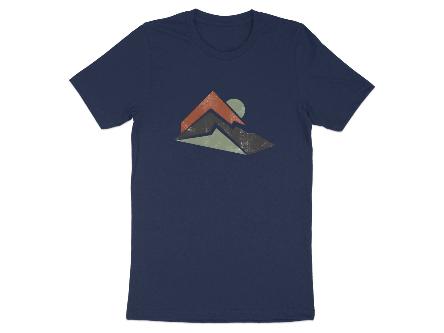 Minimalist Geometric Peak Mountain T-Shirt