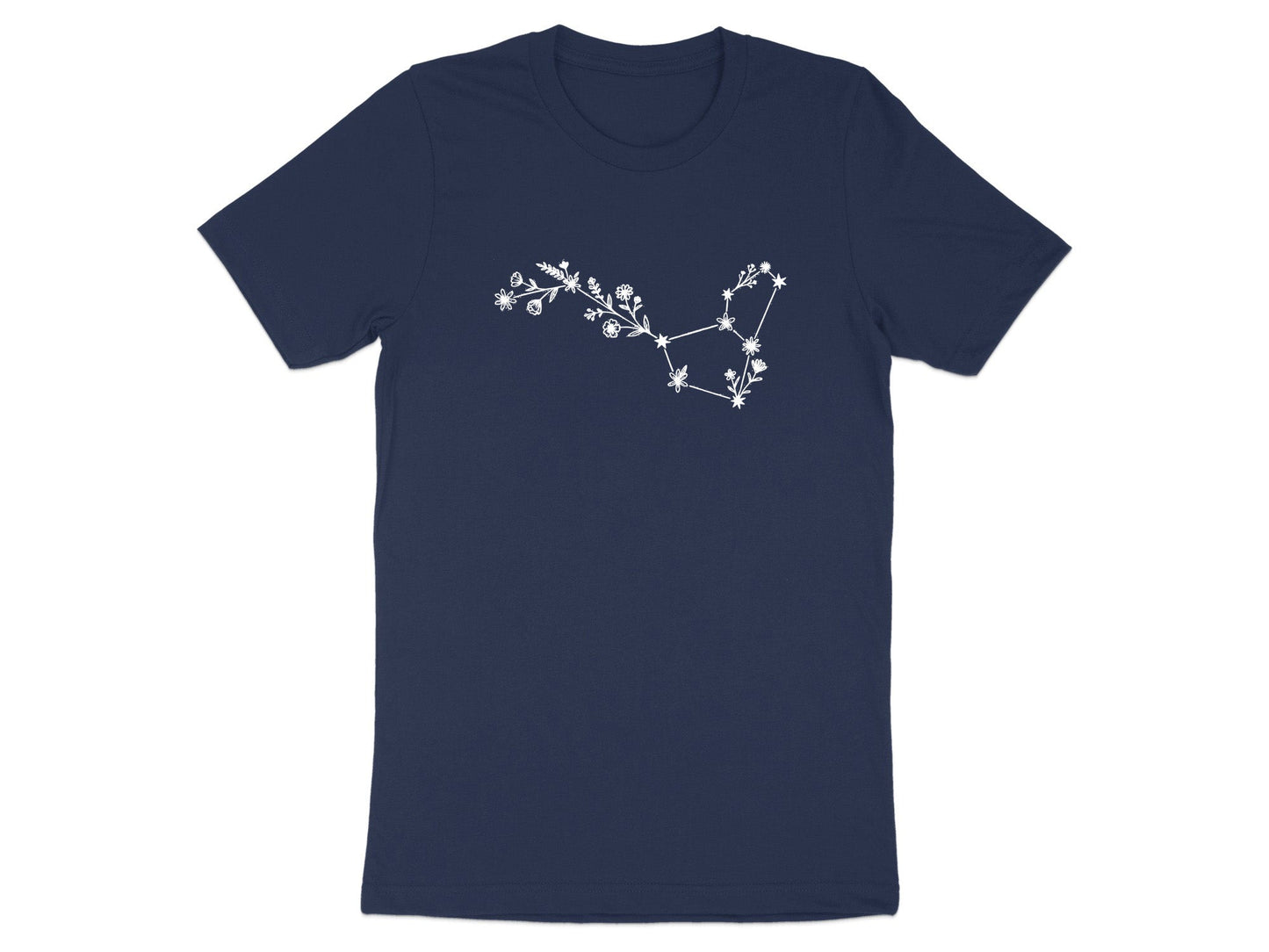 Floral Capricorn Constellation Tee – Zodiac Astrology T-Shirt