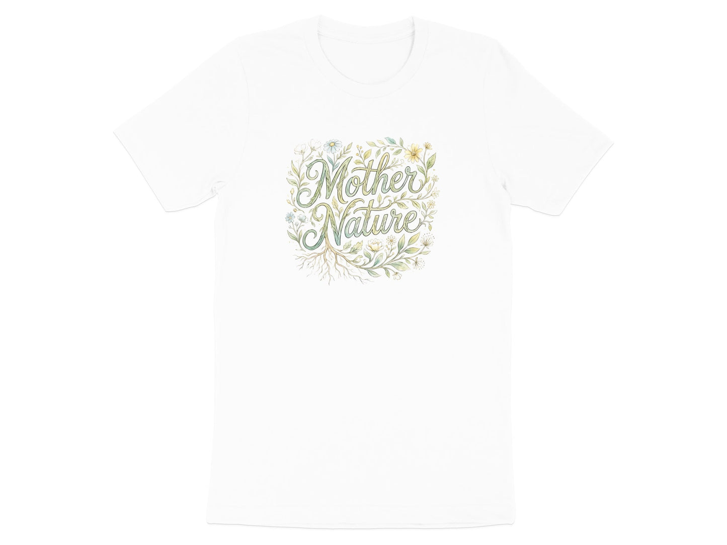 Floral Mother Nature Elegant Script Tee