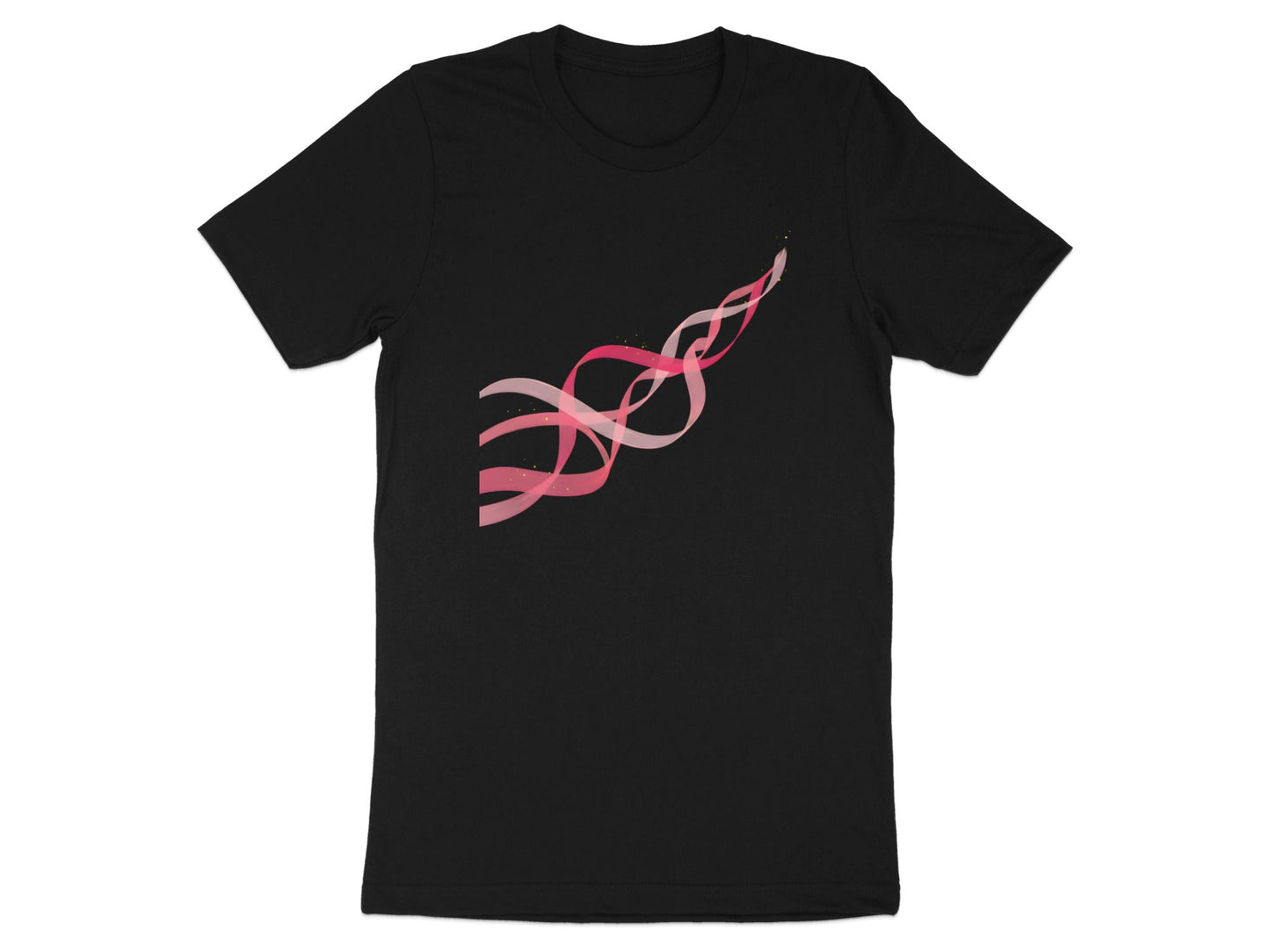 Flowing Pink Awareness Ribbons Graphic Tee