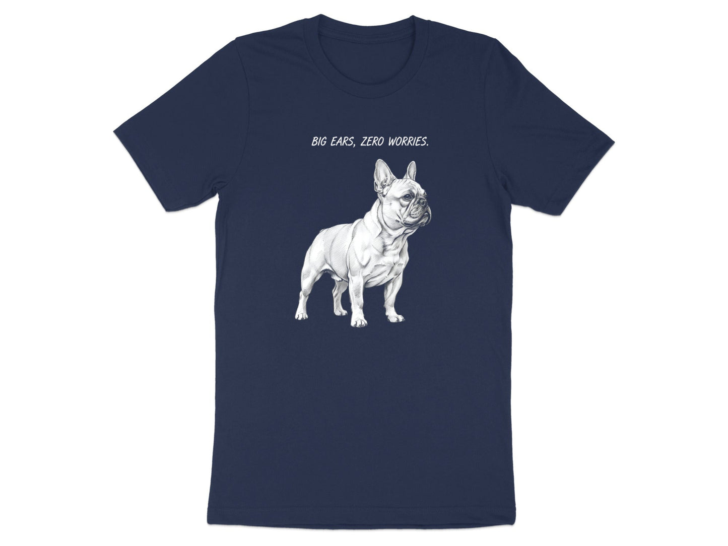French Bulldog 'Big Ears Zero Worries' Graphic Tee