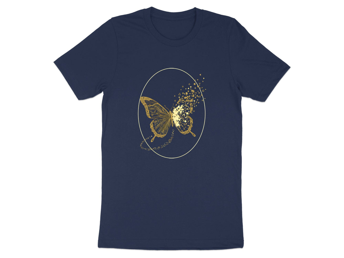 Shattered Golden Butterfly Graphic Tee