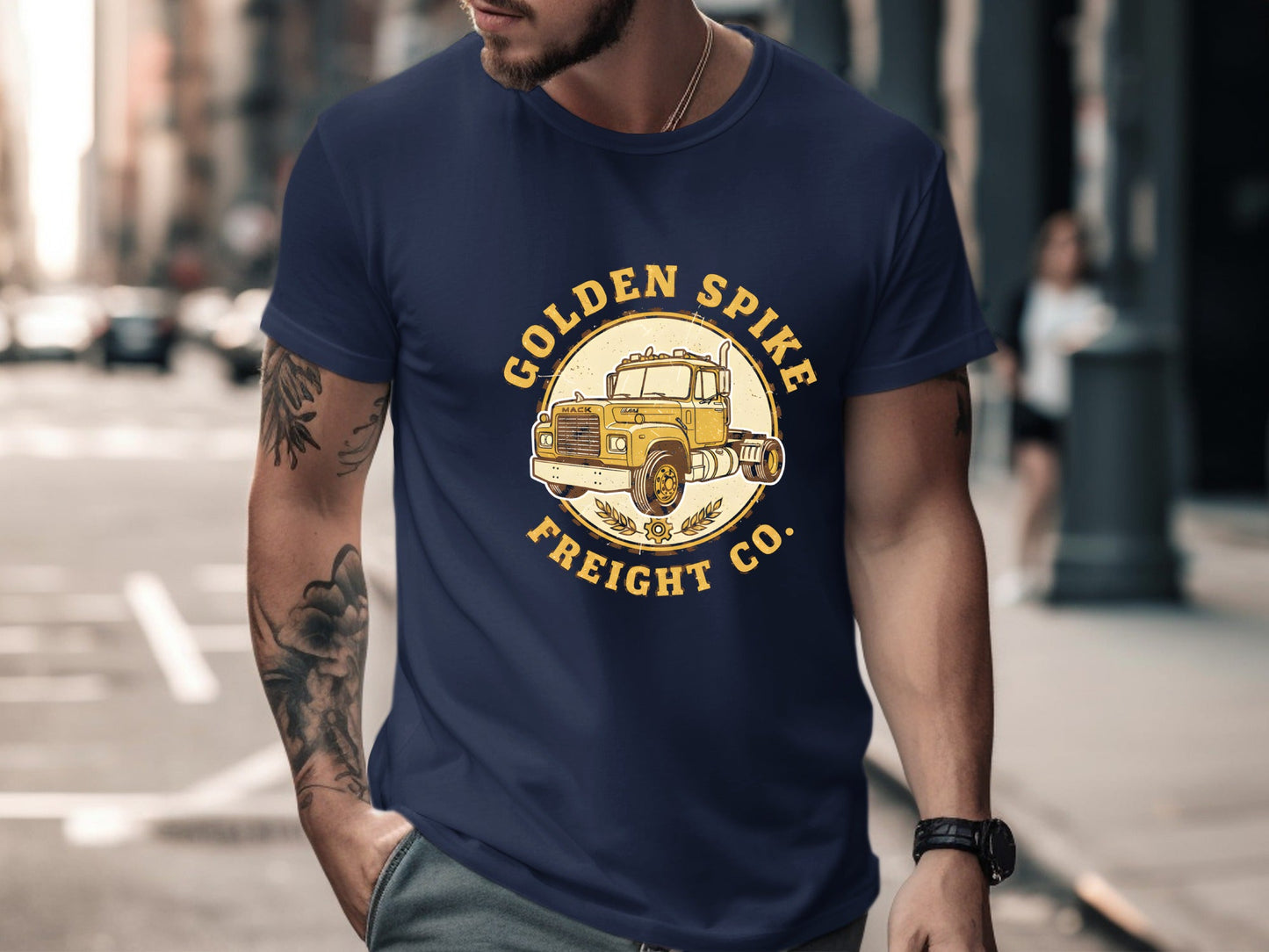 Golden Spike Freight Co. Vintage Logo T-Shirt