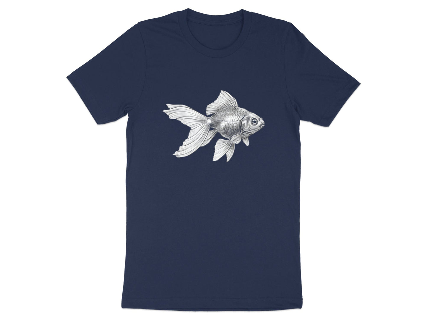Elegant Goldfish Pencil Drawing Artistic T-Shirt