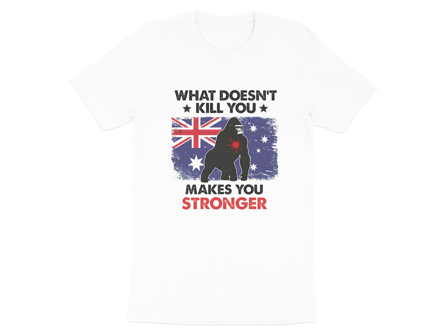 Gorilla Silhouette Australian Flag T-Shirt