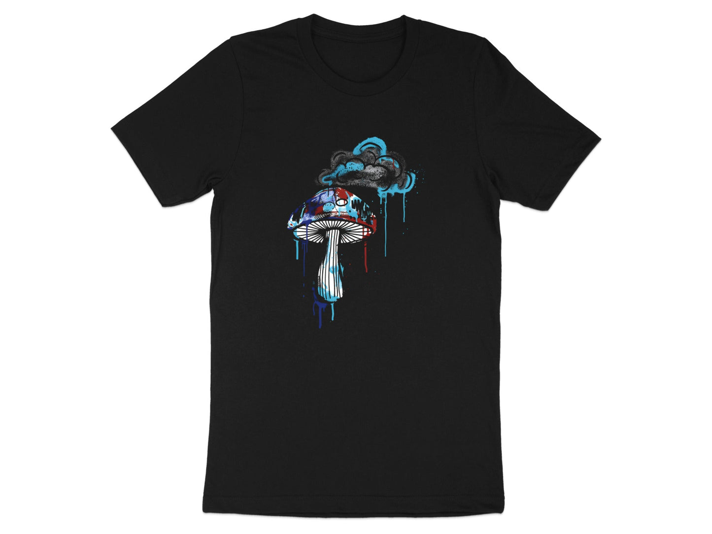 Graffiti Psychedelic Mushroom Drip Tee