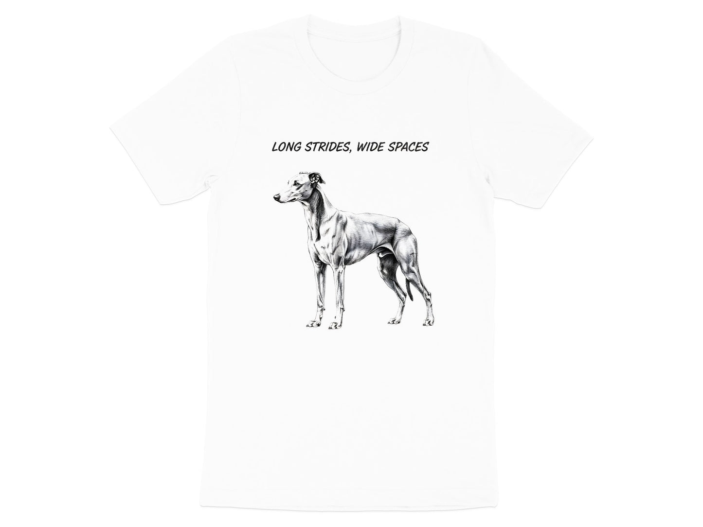Greyhound 'Long Strides Wide Spaces' Artistic T-Shirt