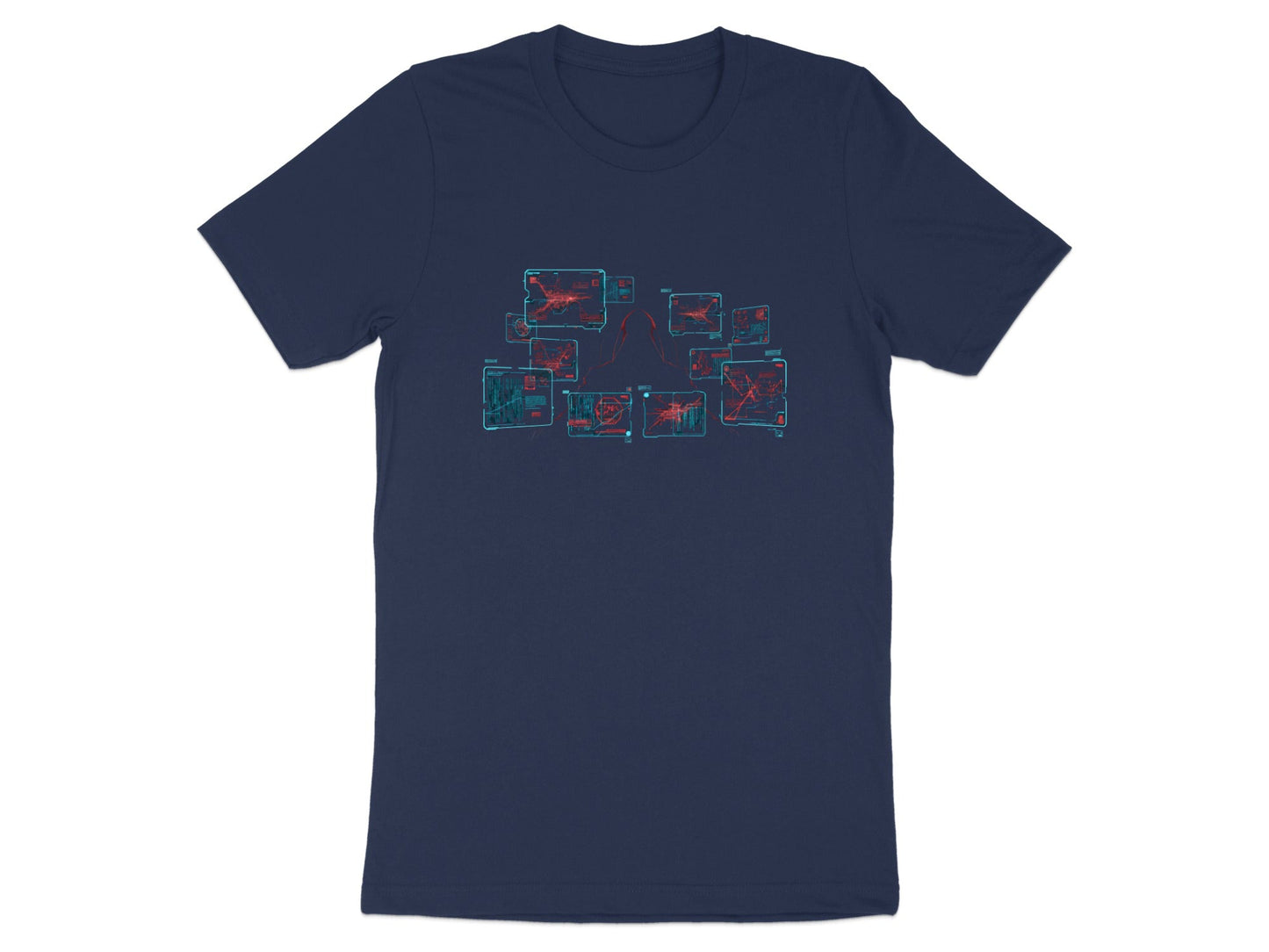 Cyber Security Hacker Silhouette T-Shirt - Matrix Style Tee