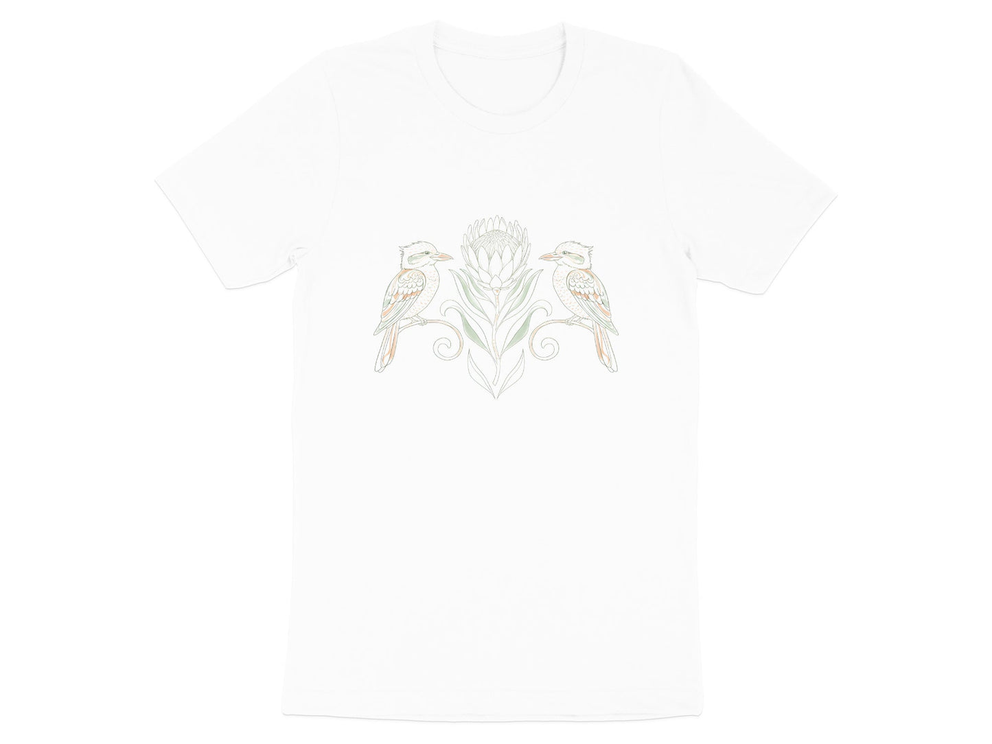 Kookaburras & Protea Floral T-Shirt | Australian Botanical Tee