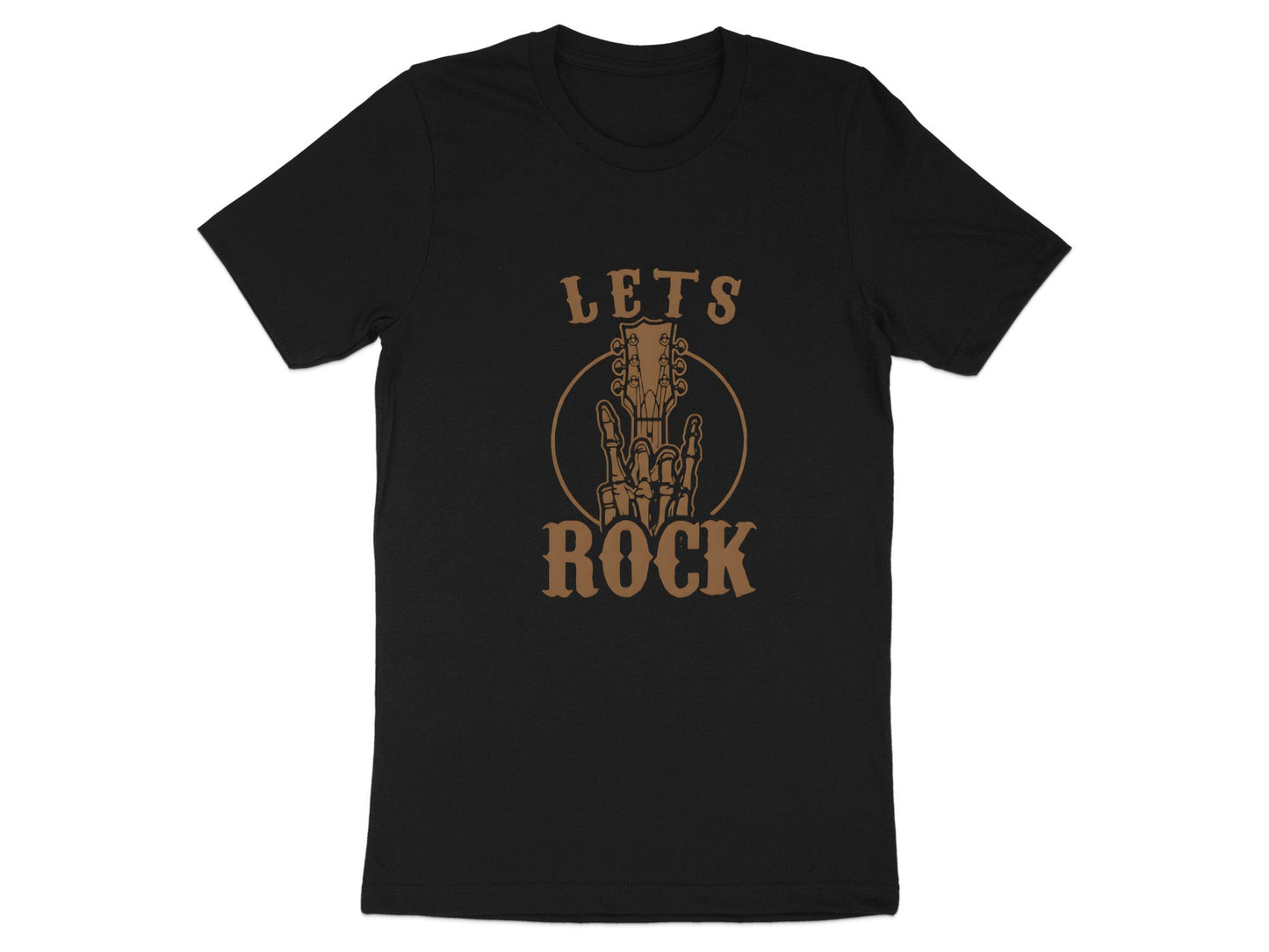 Let's Rock Skeleton Hands Guitar T-Shirt