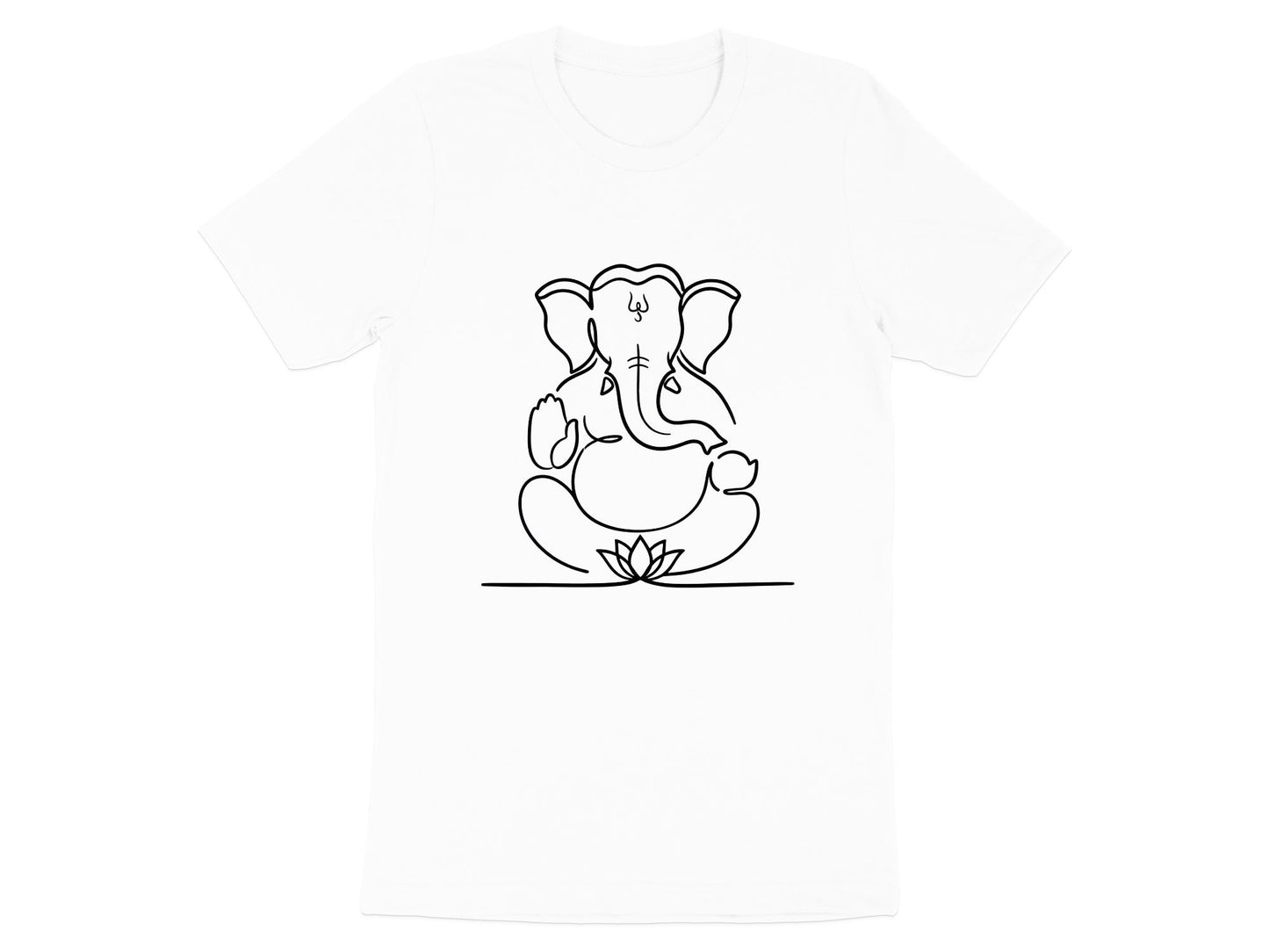Lord Ganesha Minimalist Line Art Tee