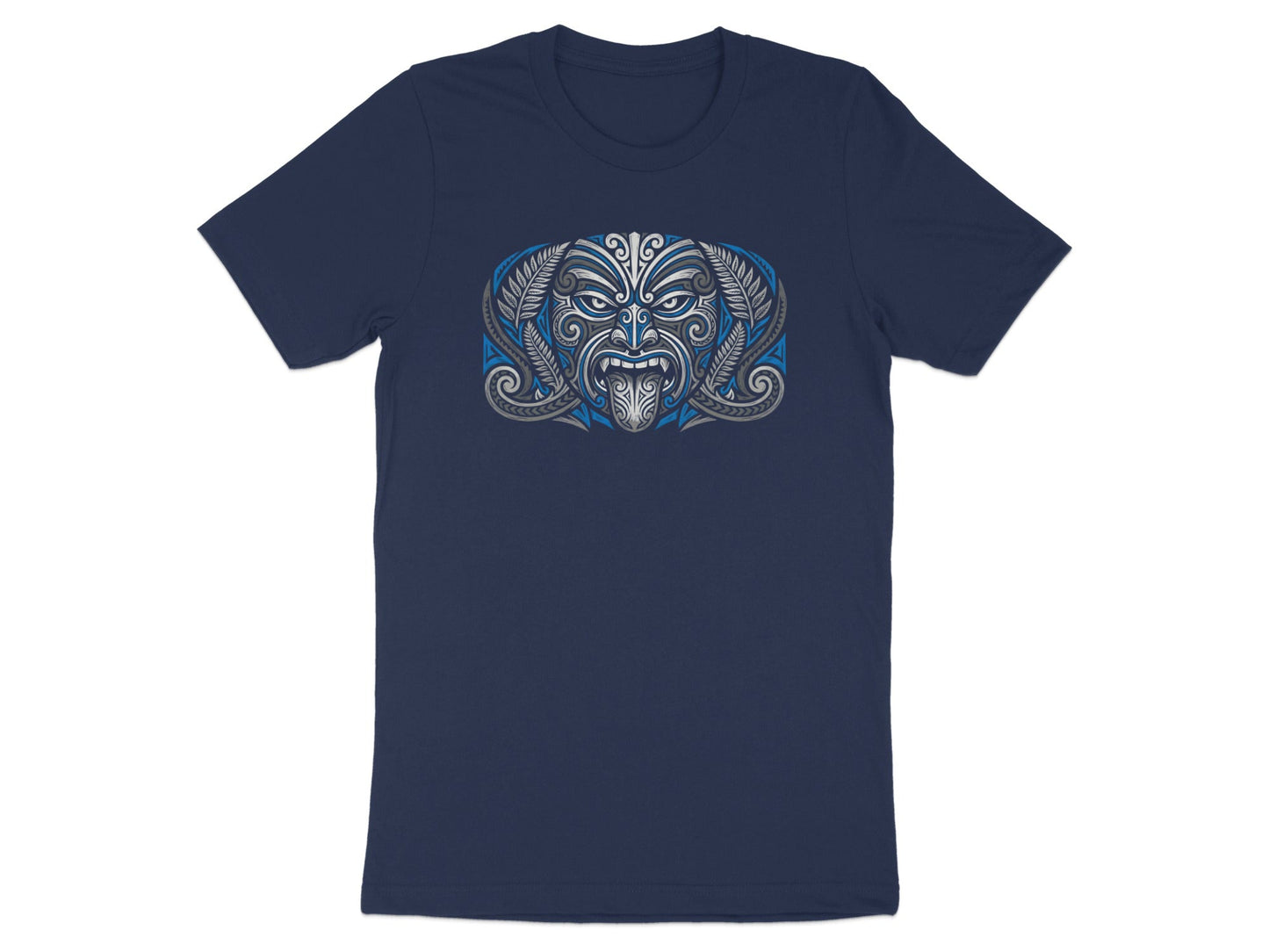 Maori Tribal Warrior Face T-Shirt - Haka Inspired Graphic Tee