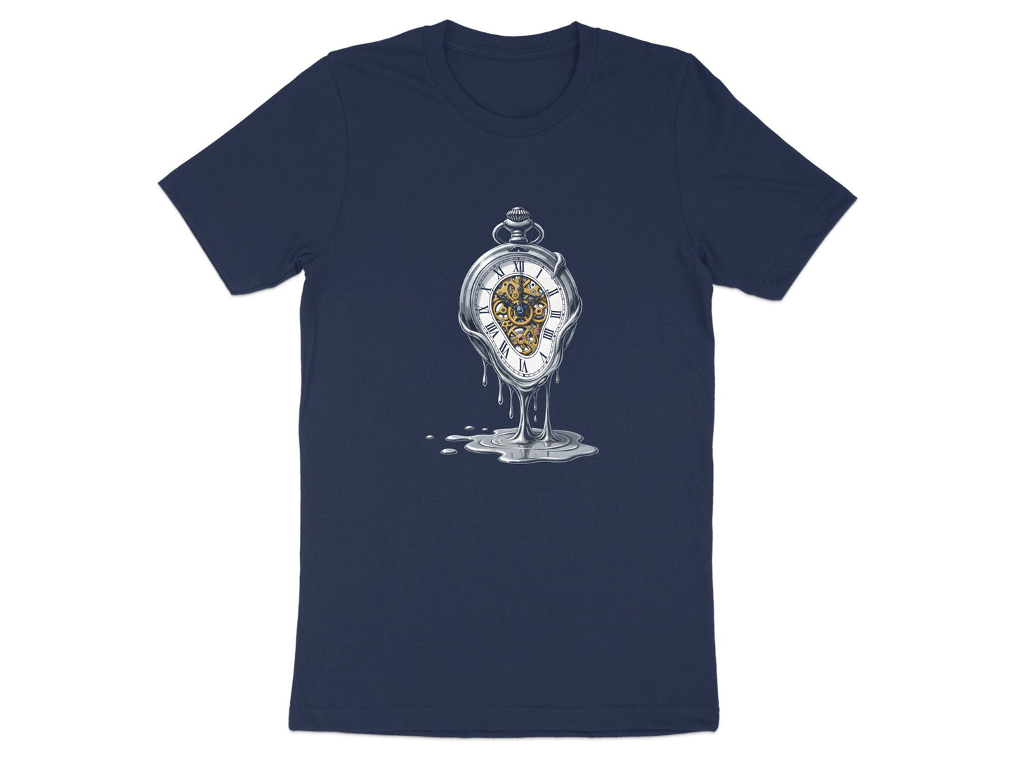 Melting Pocket Watch Surrealist Time Graphic Tee