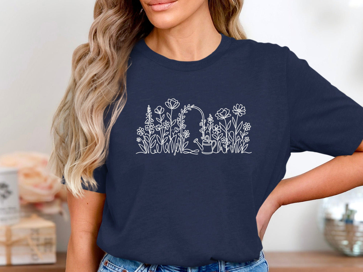 Wildflower Garden & Watering Can Graphic Tee