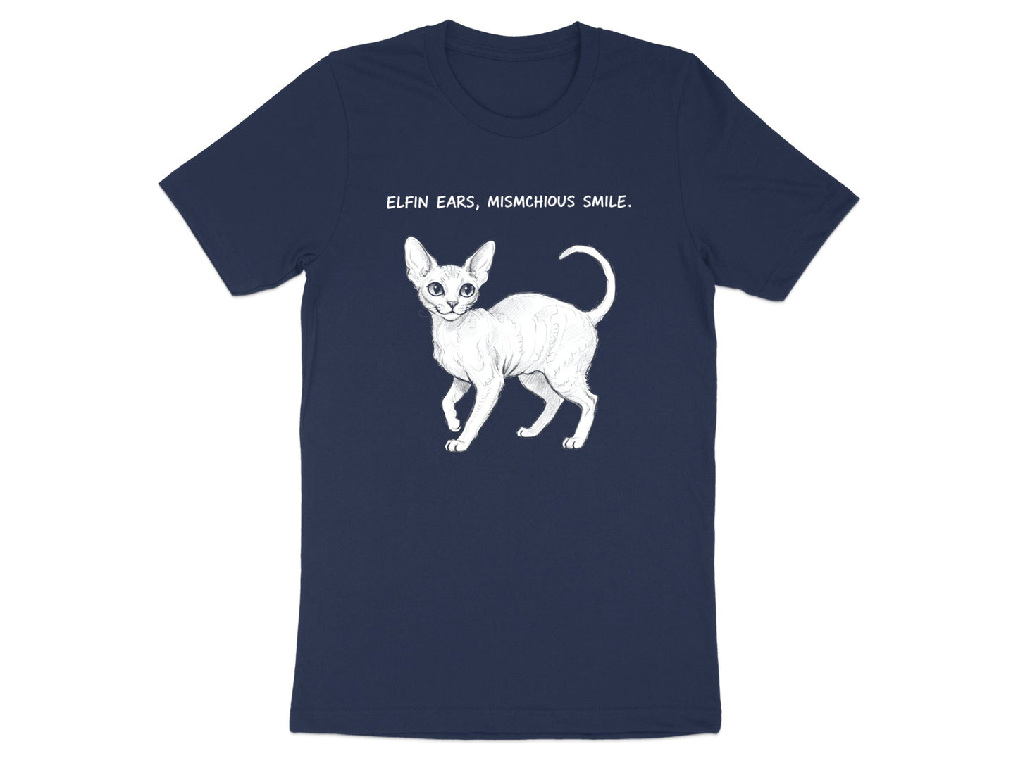 Elfin Ears Mischievous Smile Devon Rex T-Shirt