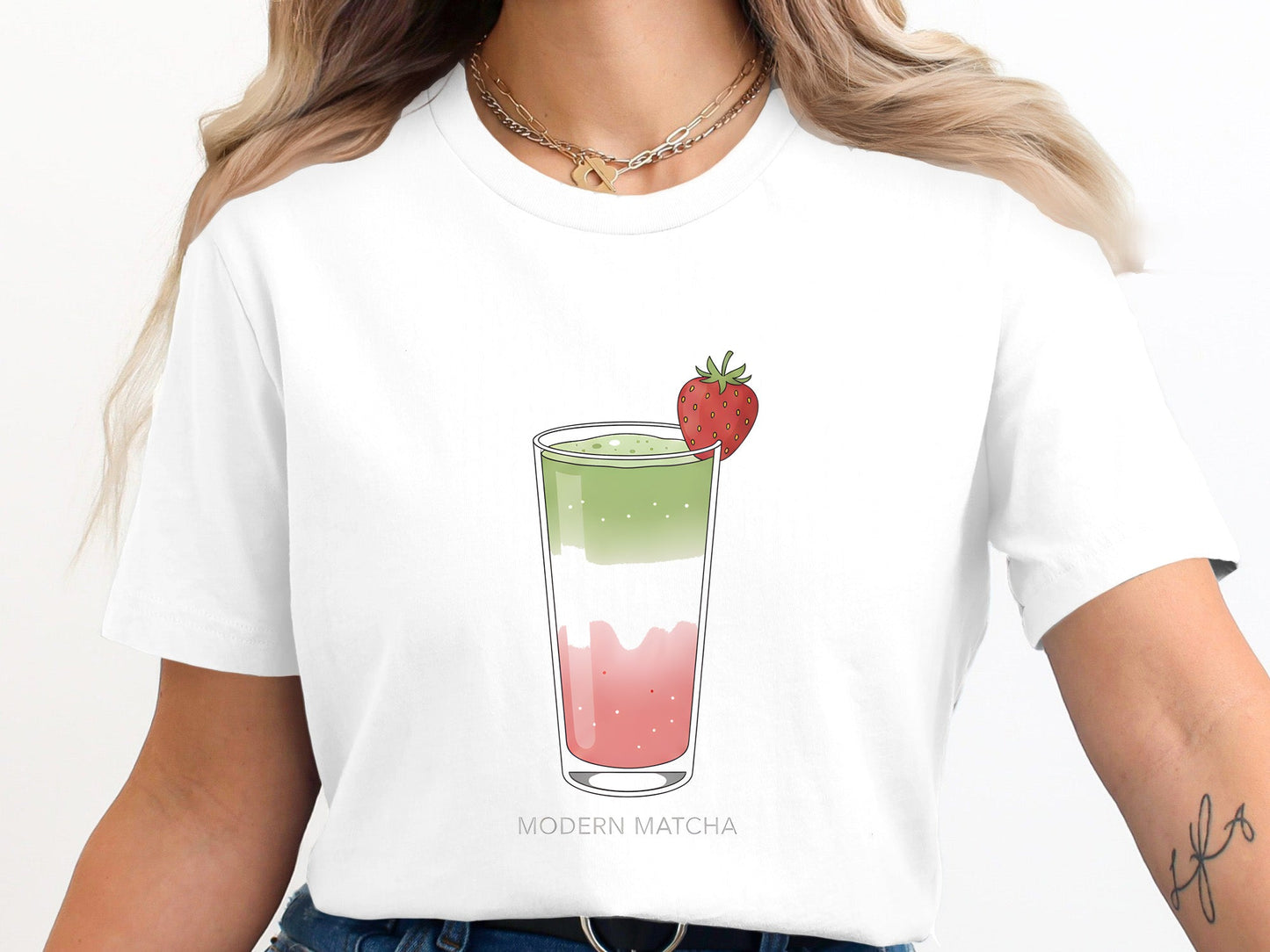 Modern Matcha Strawberry Latte T-Shirt
