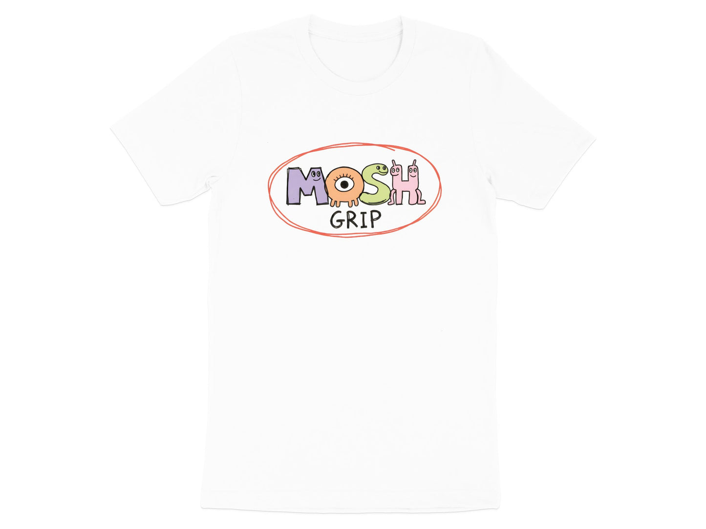 Mosh Grip Monster Typography T-Shirt