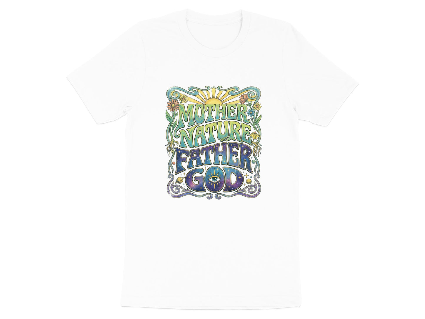 Mother Nature Father God Retro Psychedelic Tee