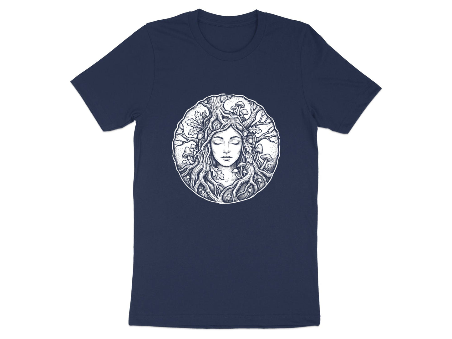 Nature Goddess Portrait Line Art Tee