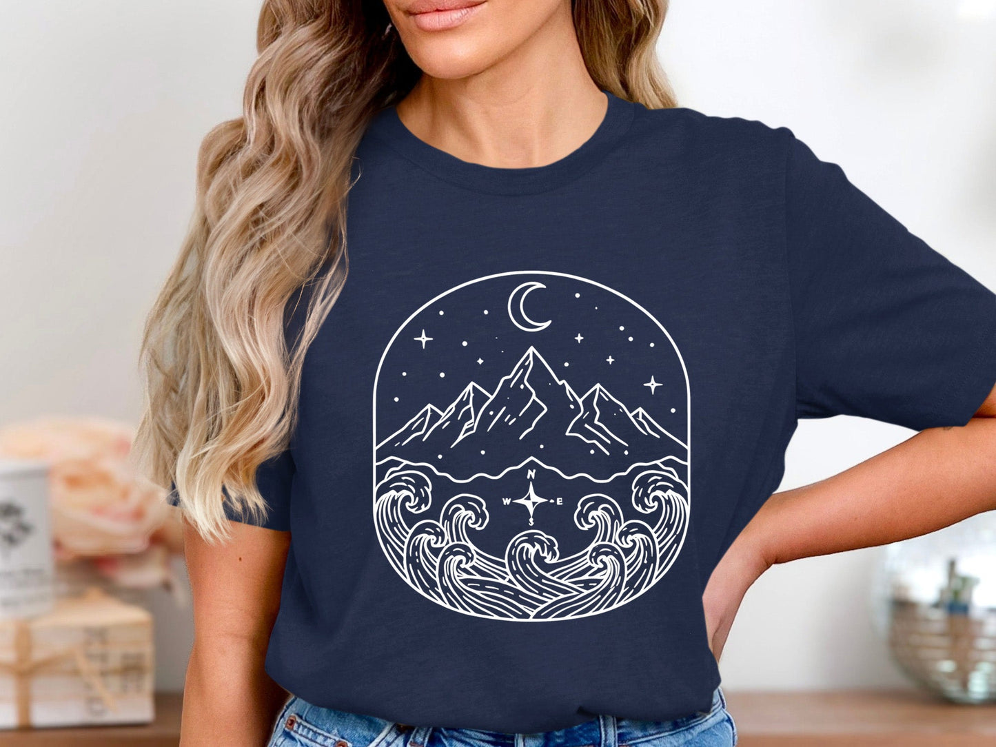Ocean Waves & Mountain Peaks Adventure T-Shirt