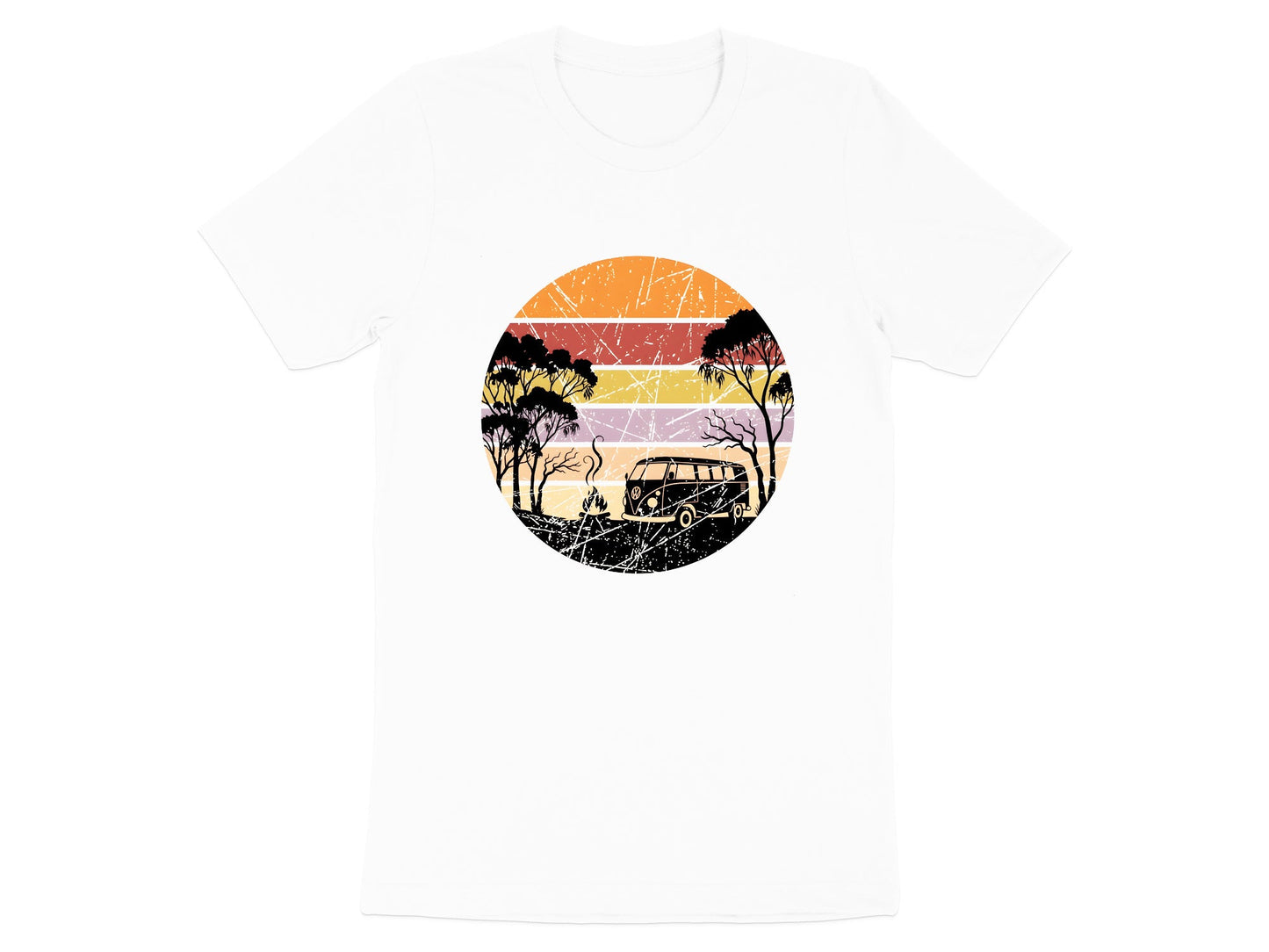 Retro Australian Campervan Sunset Silhouette T-Shirt