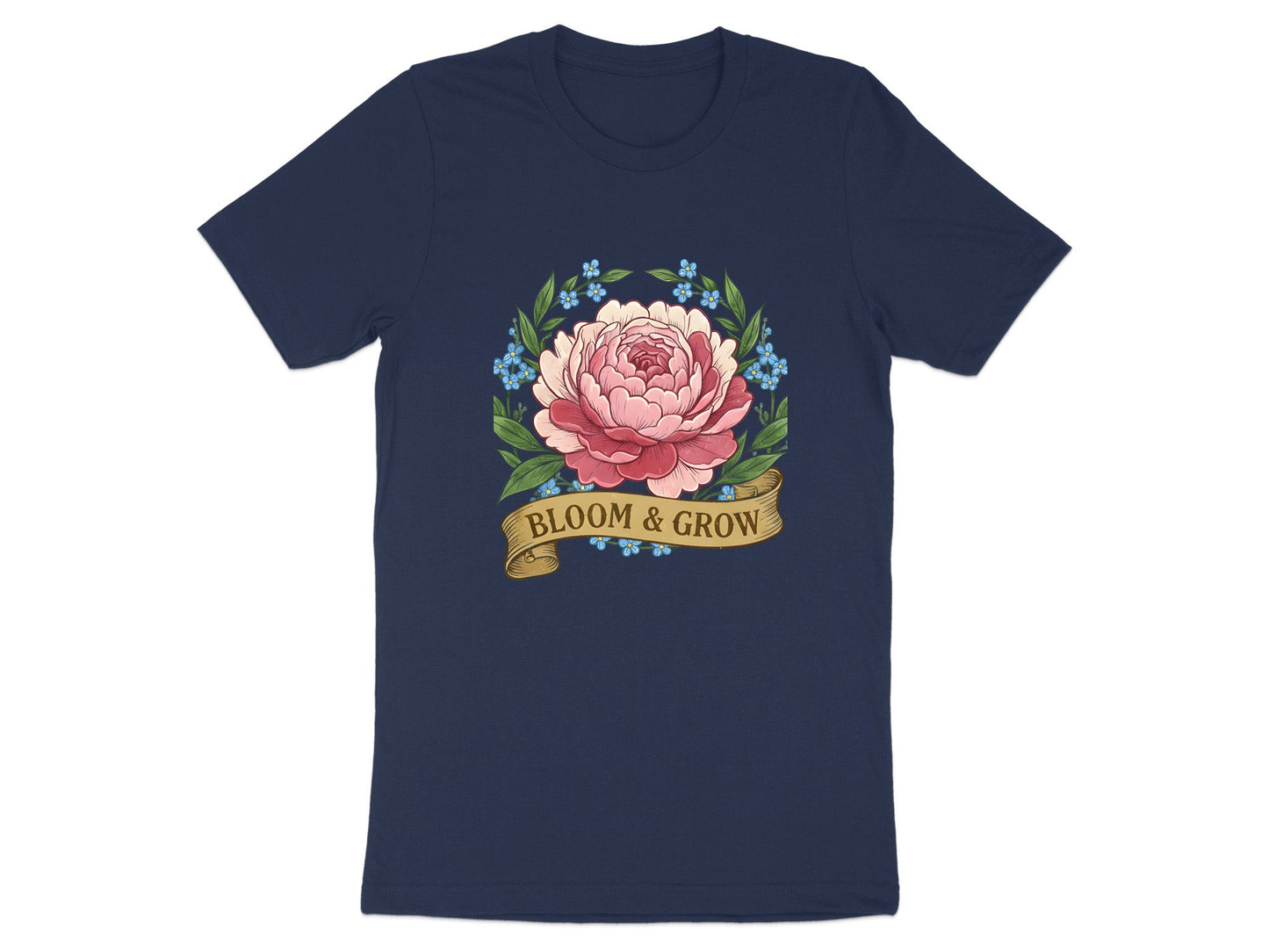 Bloom & Grow Peony Ribbon Floral T-Shirt