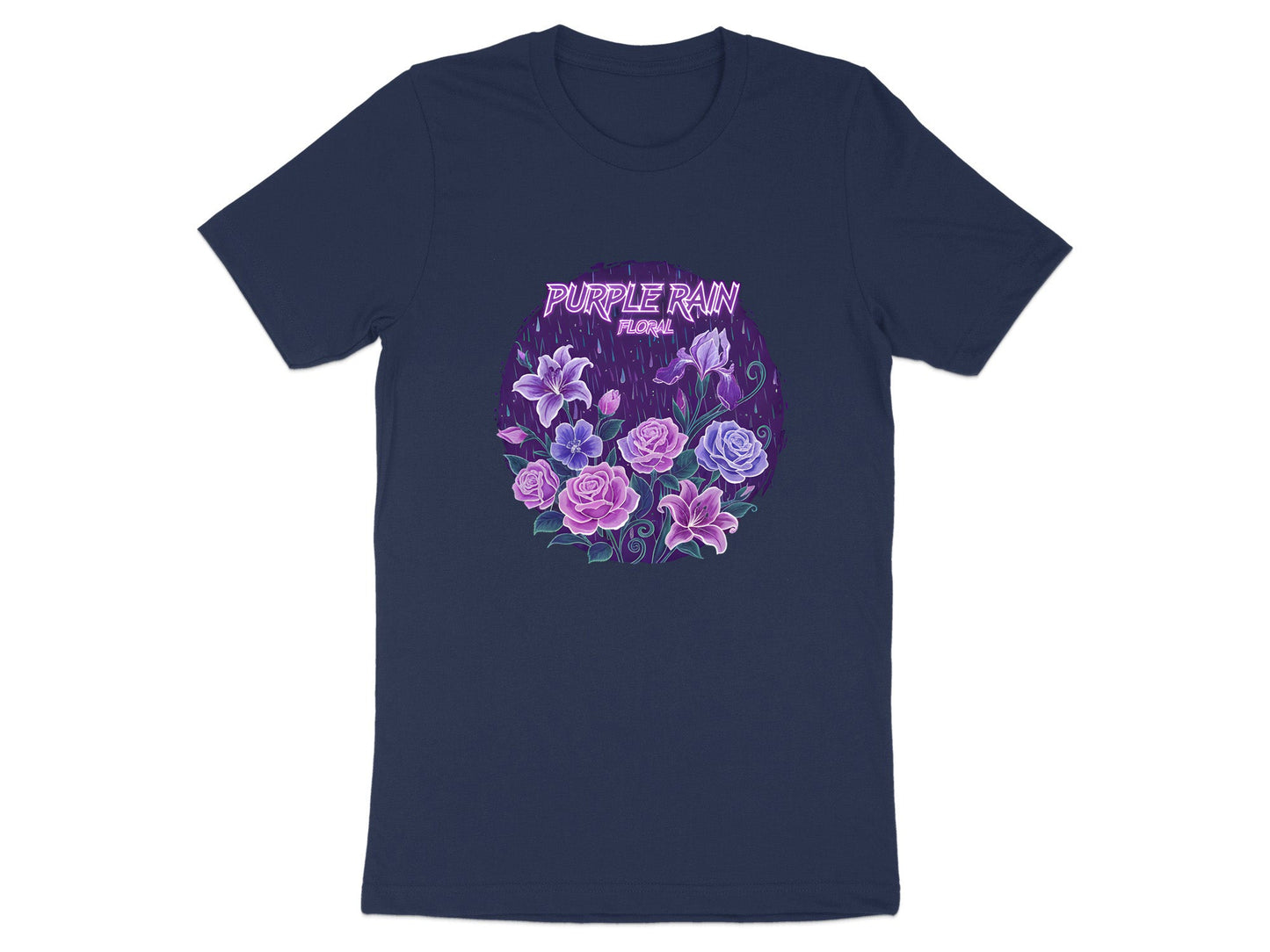 Purple Rain Floral Purple Roses & Lilies T-Shirt