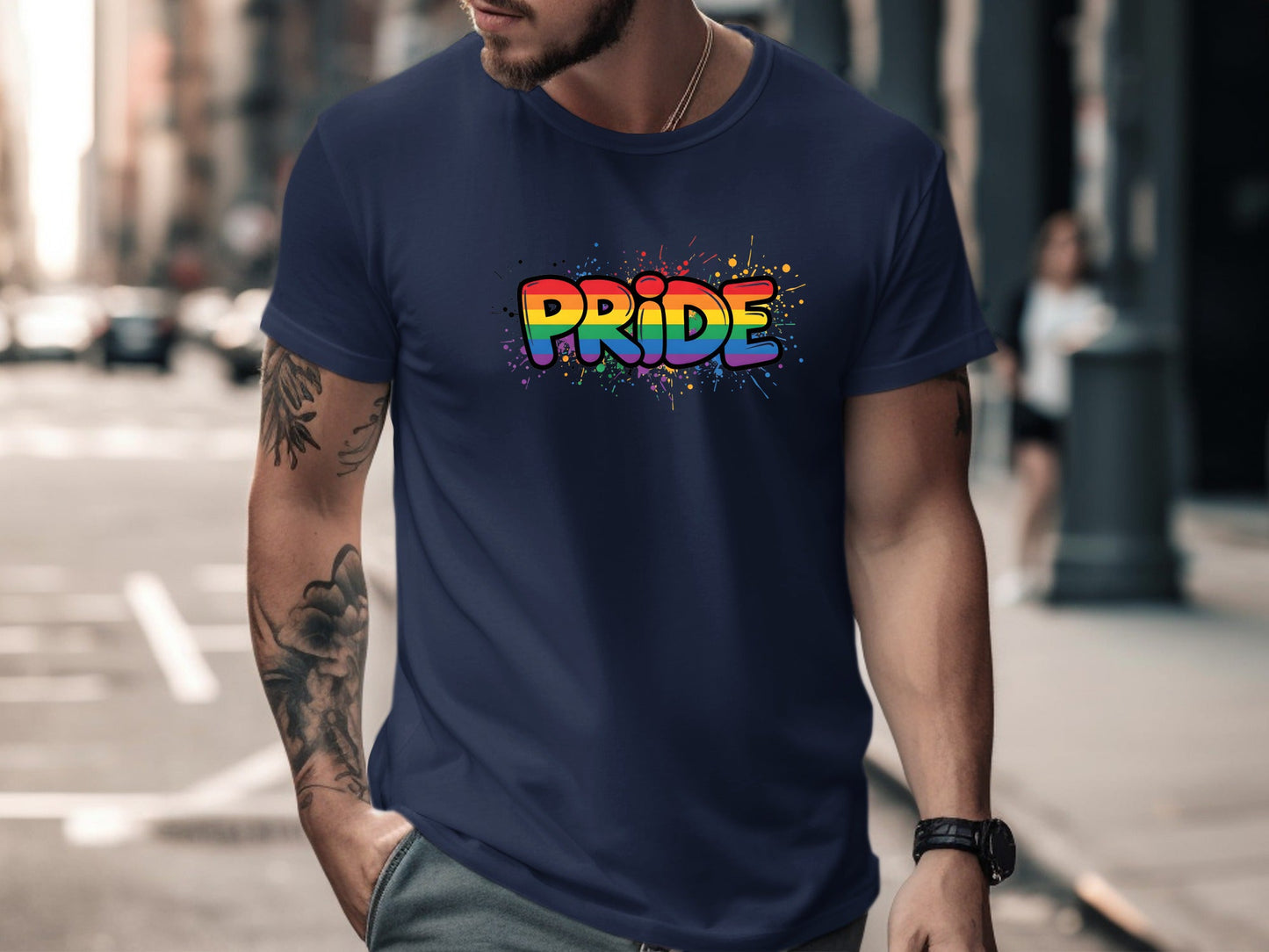 Rainbow Pride Splatter T-Shirt/ Streetwear Edition