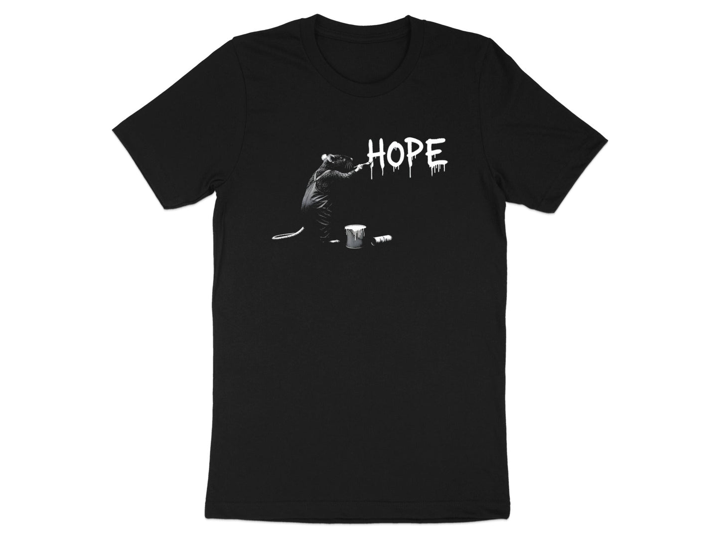 Rat Painting HOPE Urban Canvas Stencil Tee