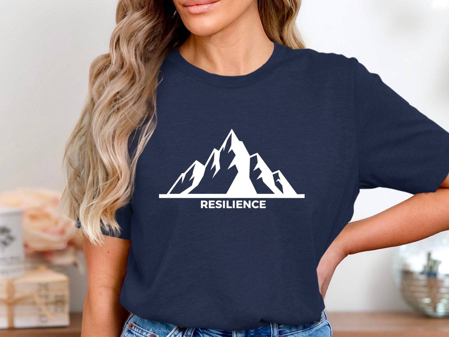 Resilience Mountain Peak Typographic Tee