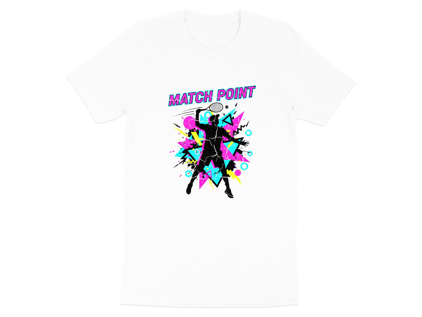 Match Point Retro 80s Tennis T-Shirt